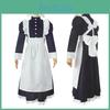 Stil Langes Britisches Dienstmädchen Outfit Herren Damen Spitze Cosplay Kleid Halloween Kostüm