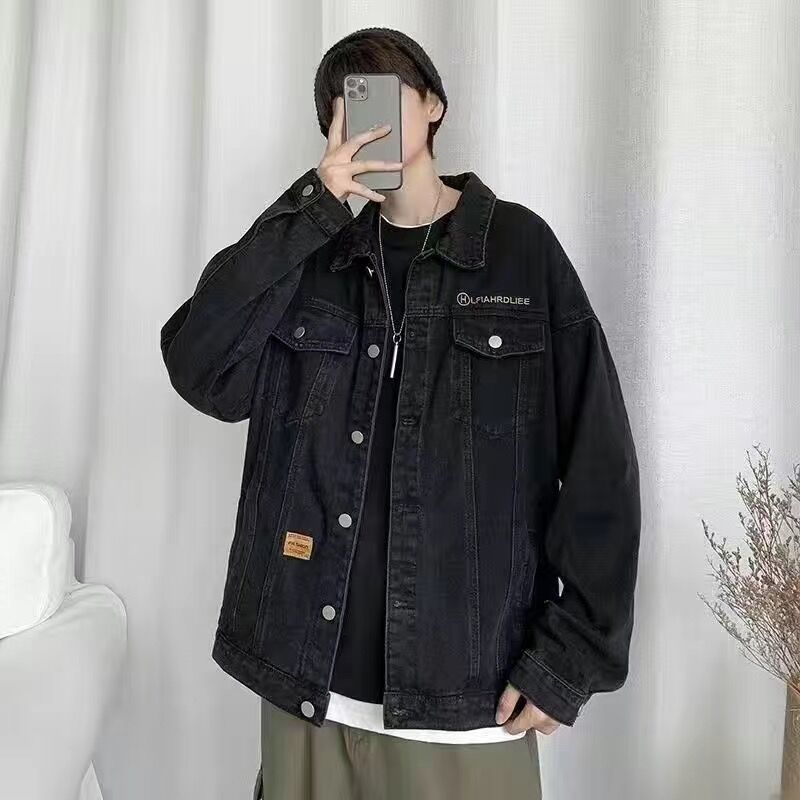 Coat Autumn Coat Men's Trendy Versatile Trendy Handsome Loose Large Size Jacket On Clothes