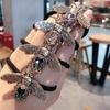 Korean-Style Retro Gemstone Bee Hair Tie - Trendy Hair Accessory