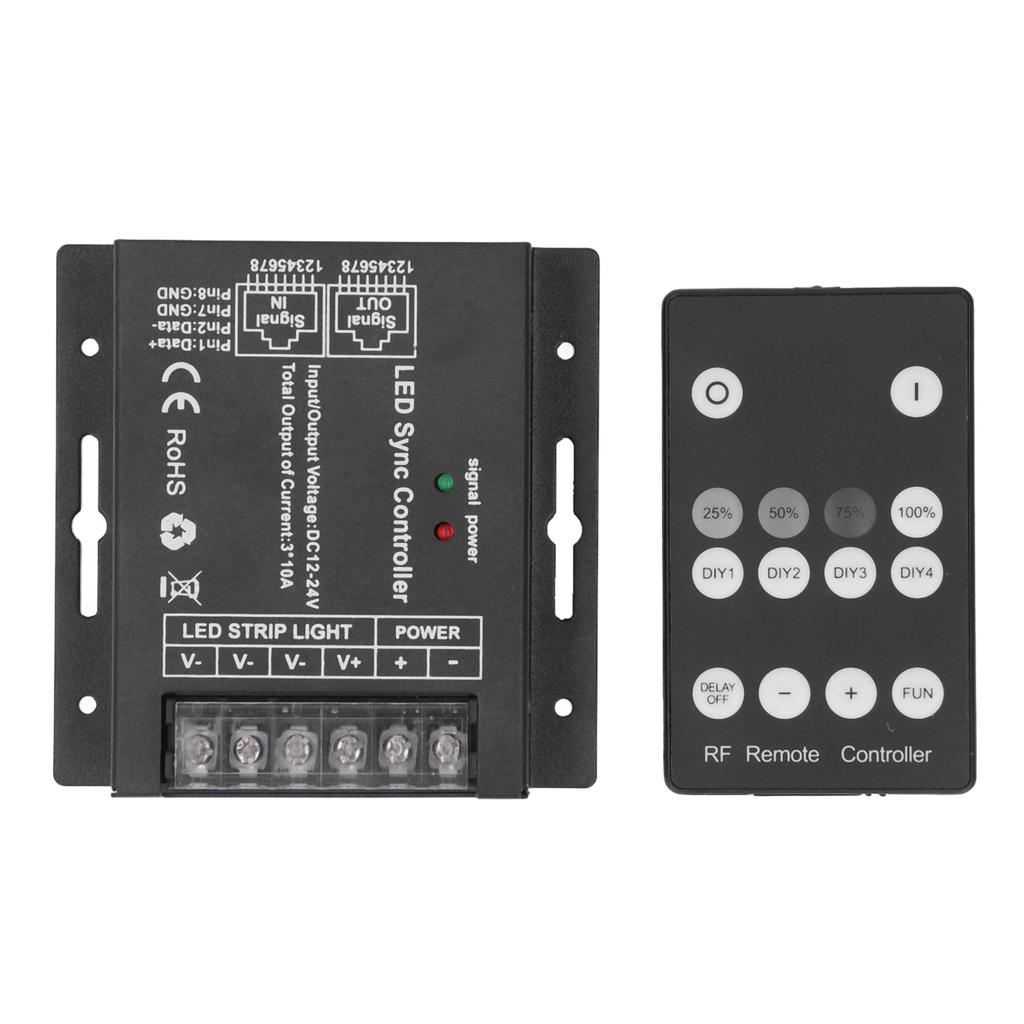 LED Touch Remote Controller Single Color RF Wireless Touch Remote LED Dimmer Controller for LED Strip Light DC12‑24V