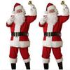 Santa Claus Costume Corduroy Cotton Polyester Fabric European American Fantasy Theme Stage Performance Outfit Holiday Atmosphere Drama Costume