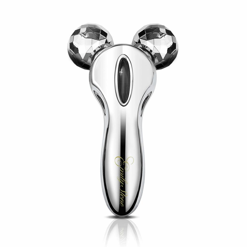 Emily Stone M Microcurrent Facial Beauty Roller for Face and Body (Silver)