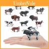 Wildlife Animal Miniature Cow Model Set With Pvc Material For Kids Educational Play