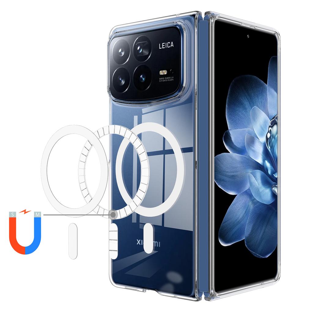 For Xiaomi Mix Fold 4 5G Clear Case TPU+Acrylic Magnetic Phone Cover Compatible with MagSafe