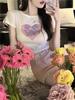 Short Sleeve T-Shirt Women's Summer New Ins Trendy Sweet Spice Girl Printed Design Sense Short Slim Student Top