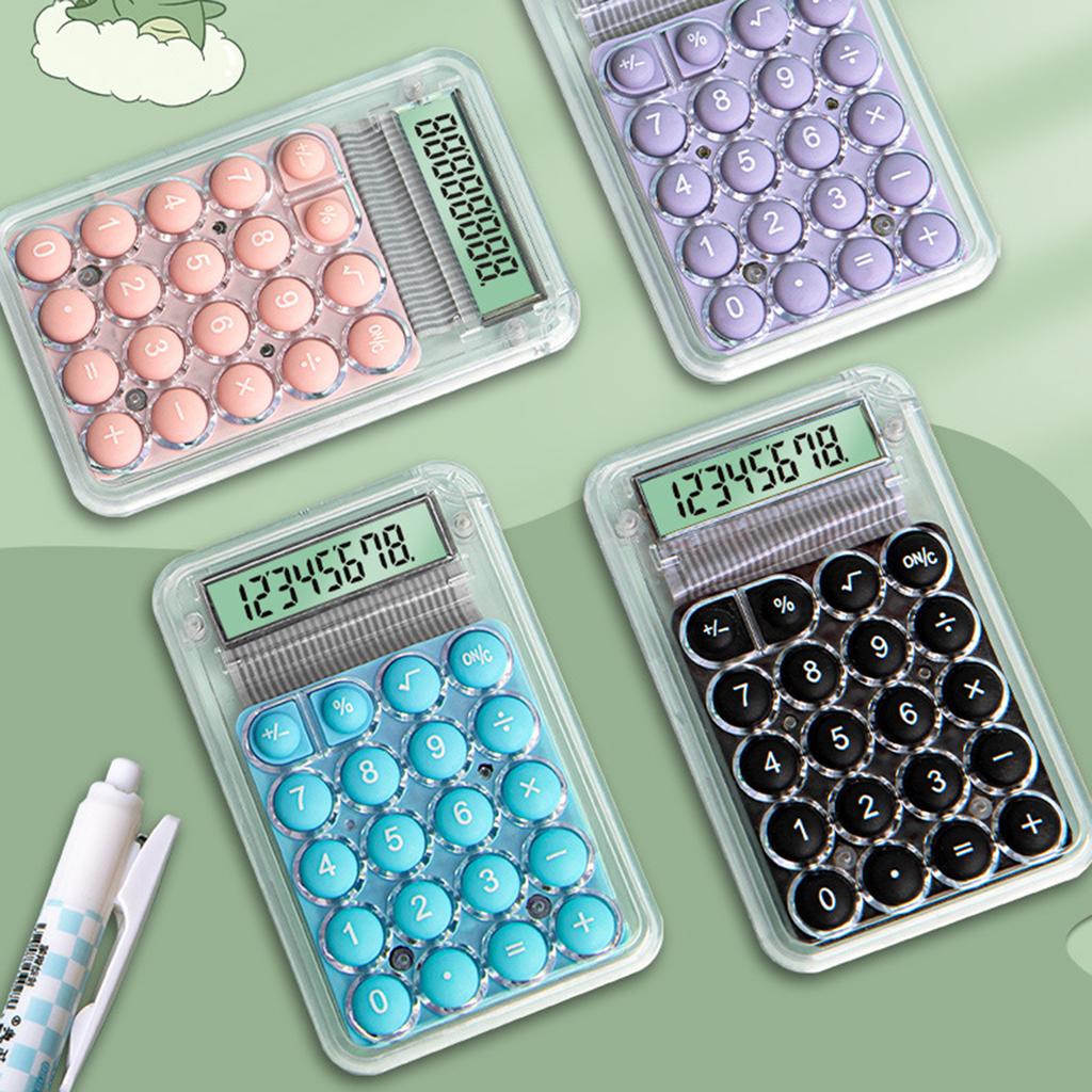 Handheld Mechanical Calculator with 8 Digit Large LCD Display Big Buttons Desktop Calculator for Office Work Daily Use