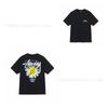 [2] American trendy brand short-sleeved t-shirt black and white collection printed short-sleeved t-shirt casual couple men and women of the same style