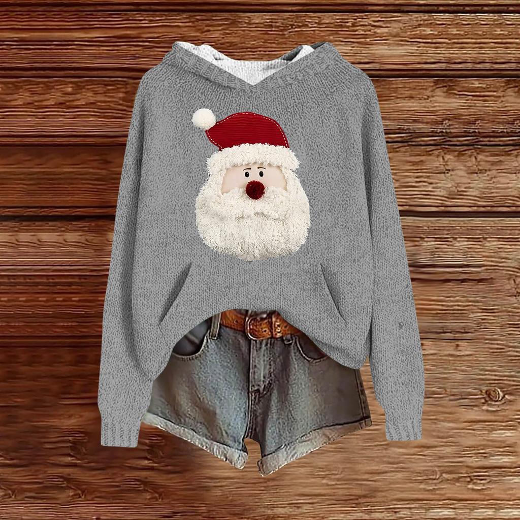 Sweatshirts For Women Knit Sweater Cute Shirt Fall Pullover Hooded Sweatshirt