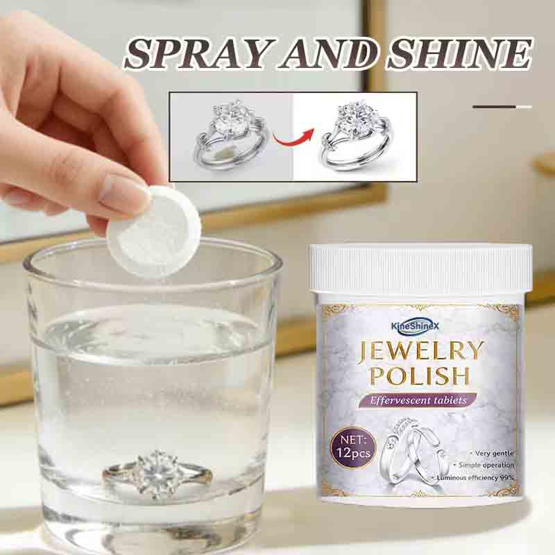 Jewelry Polishing Effervescent Tablets For Gold Silver Watch Bands Cleaning Removes Oxidation Dirt Restores Shine