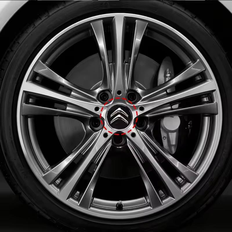 4 pezzi 60mm Tappi Centrali Ruota Auto Coprimozzi Cerchioni Tappi Copri Mozzo Emblema Per Citroen C5 X AIRCROSS C3 C4 C2 Berlingo Jumper Dispatch ami