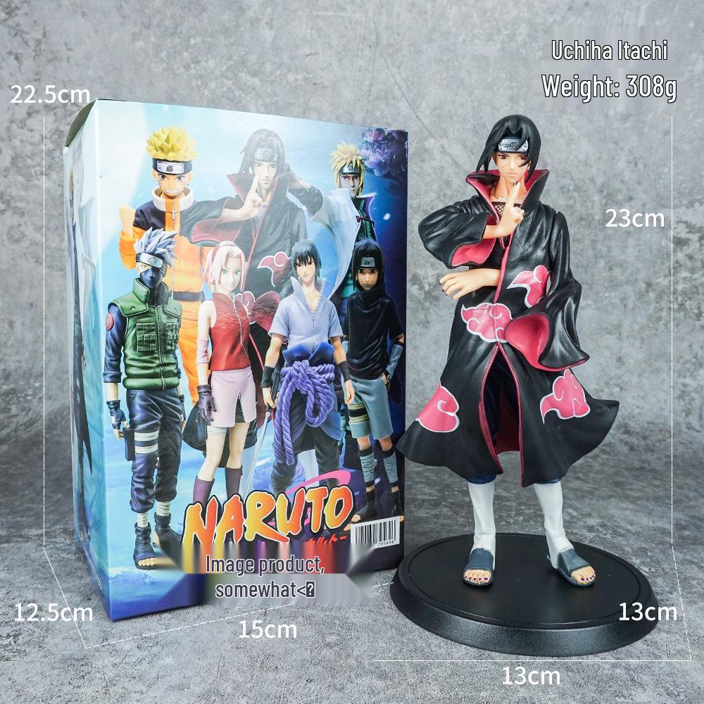 Anime Action Figure Display: Sasuke, Sakura, Itachi, Kakashi, Minato with Greatsword.
