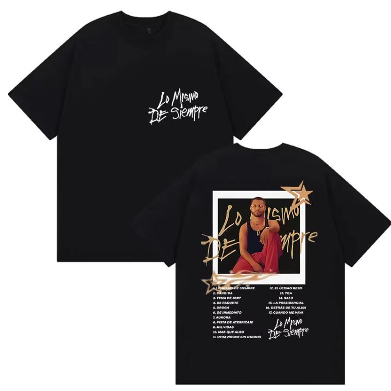 Rapper Mora Lo Mismo De La Otra Vez Tour 2025 Merch T Shirts Unisex Women Harajuku Vintage Oversized Cozy Cotton TShirt Streetwear