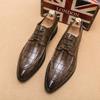 Brown Colors Mens Dress Shoes Retro Male Leather Shoes Business Male Baroque Footwear Casual Mens Oxford Footwear