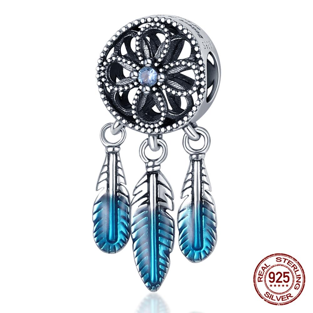 Compatible With Charm Bead Charms Ideal For Authentic Bracelets 100 copper Blue Dream Catcher Beaded Do It Yourself Jewellery Making Womens Gifts