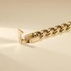 Fadeproof Titanium Steel Frosted Cuban Chain Bracelet with Versatile Clasp