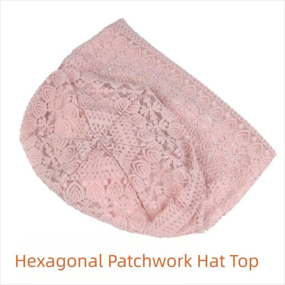 Rhinestones Warm Bonnet Caps Ethnic Style Hijab Turban Cap Pullover Hat Lace Beanie Hats  Outdoor