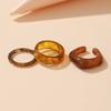 Cool Transparent Retro Resin Geometric Acrylic Women Open Ring Fashion Jewelry Korean Style Ring