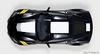AUTOart 1/18 Scale Chevrolet Corvette C7 Grand Sport Black with White Stripes and Yellow Hash Marks