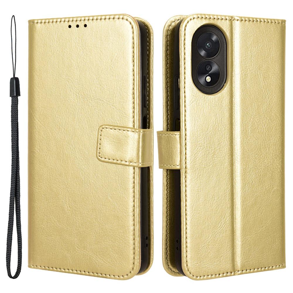 For Oppo A38 4G/A18 4G Etui Crazy Horse Tekstur Lær Lommebok Telefondeksel