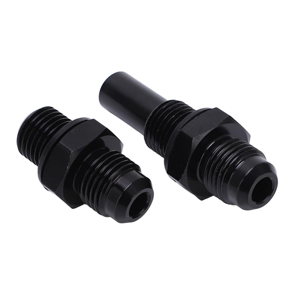1Pair 6AN‑1Celsius4NPS   Oil Cooler Adapter Fitting Aluminium Alloy Rustproof Black