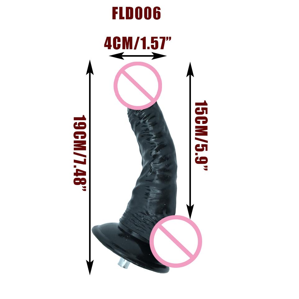 Sex Machine Attachment ROUGH BEAST 7.48" Black/Flesh Dildo for Sex Machine Vac-u-lock Love Machine Attachment Anal Plug Adult Sex Toys