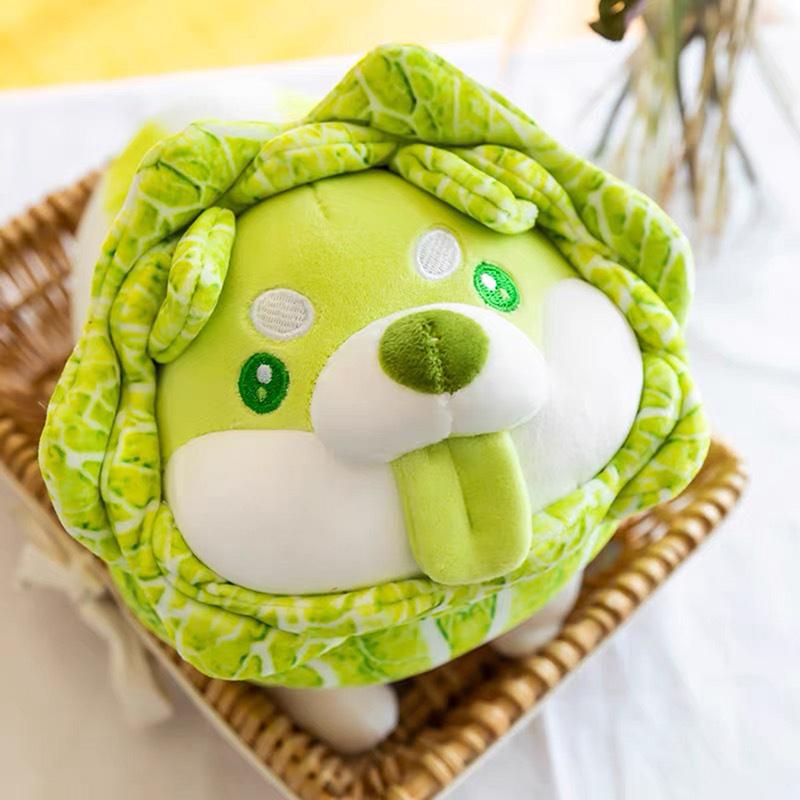 1 Pcs Creative Cabbage Dog Plush Toy Cute Plush Animal Toy