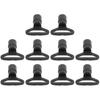 10 Pcs Elastic Rope Buckle 2.5mm Plastic Ring Lightweight Durable Hook for Kayak Canoe Boat