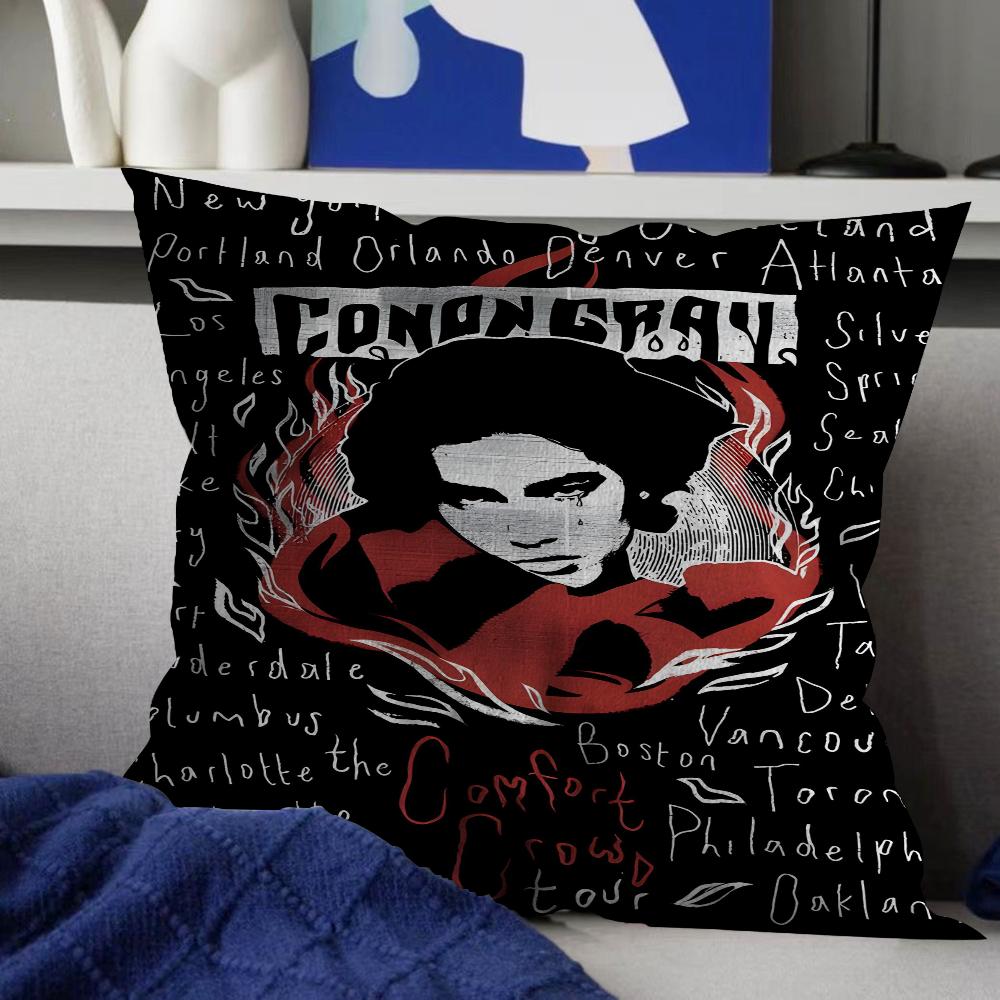 Pop Singer Conan Grays World Tour Decorative Room Aesthetics Pillow Case Home Decor Bedroom Sofa Bed Couch Pillow Cover 45x45
