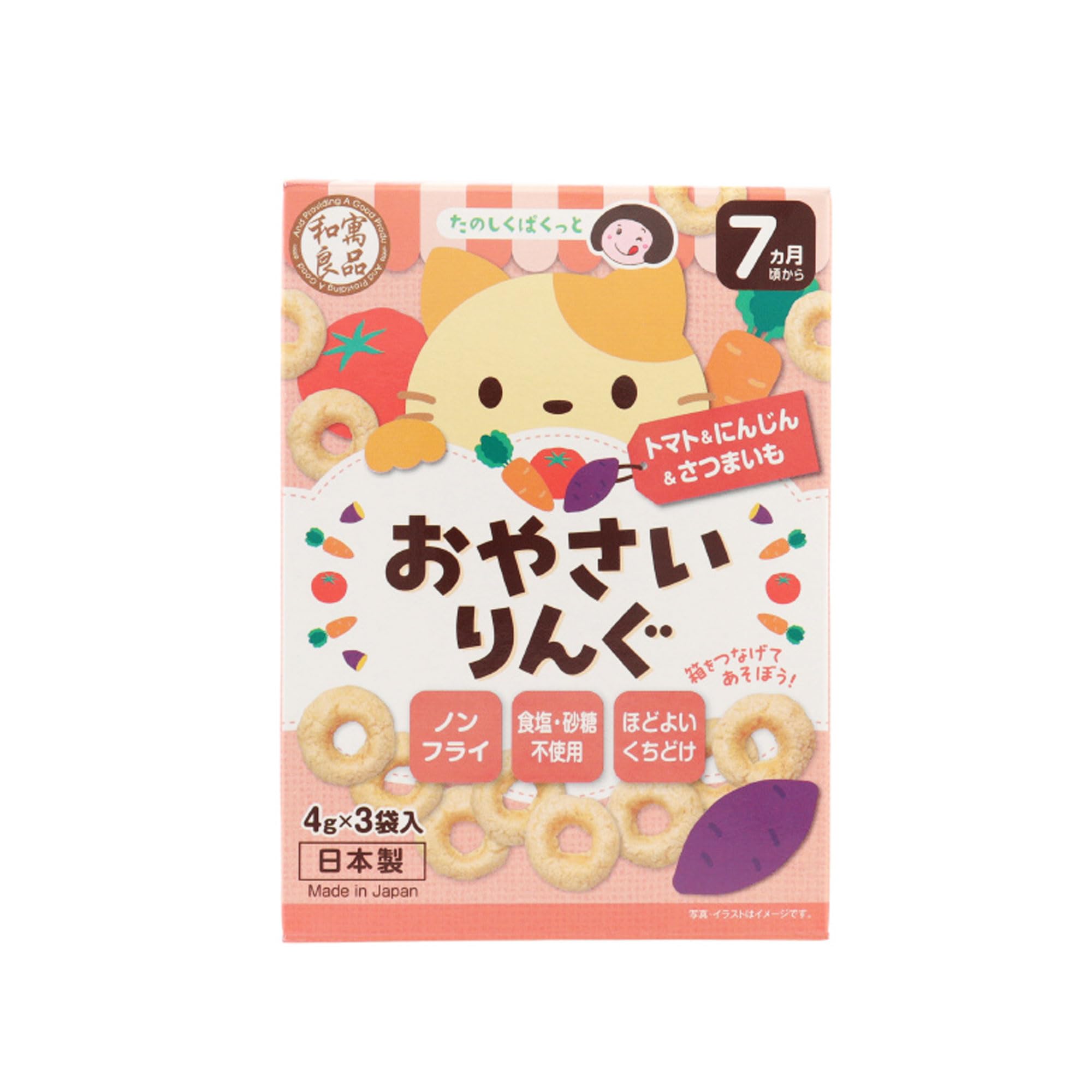 

Качественные овощные кольца и сладкие 4 г x 3 пакетика x 12 штук (Помидор, Морковь, Картофель)