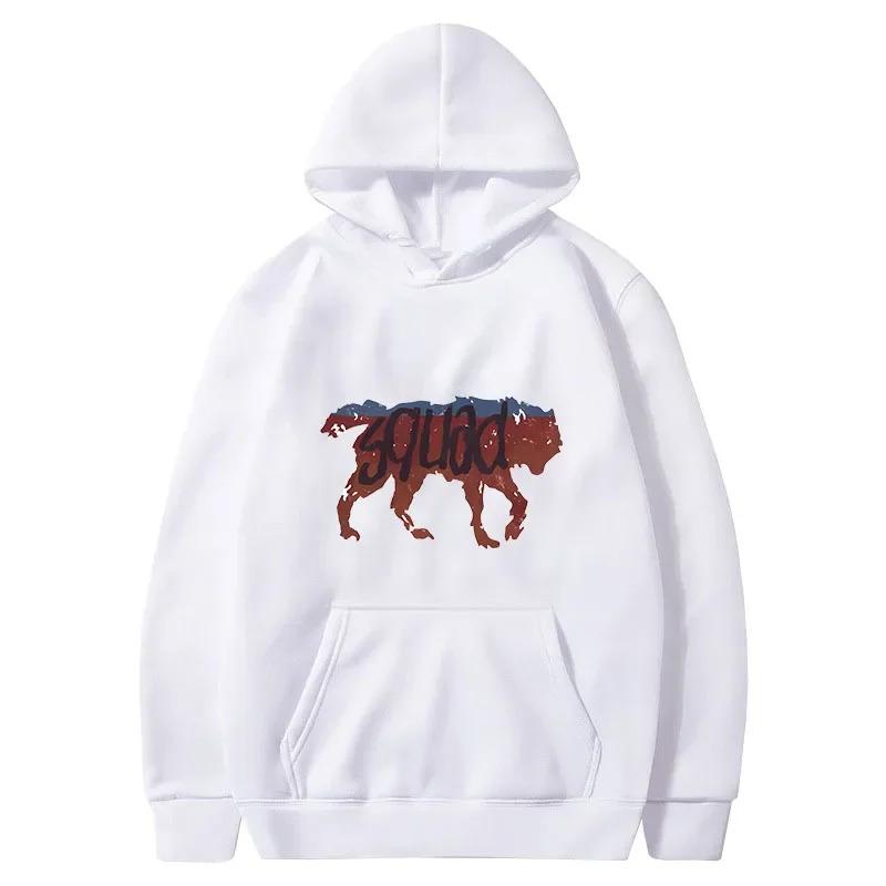 2024 Funny Retro Wolf Squad Men Hoodies Sweatshirt Awesome Wolf Student High School Wild Rad Life Is Strange Tank Squad Hoodie