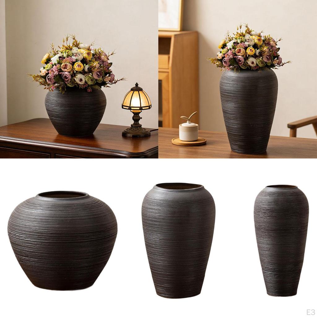 Vase for Flower Arrangements, Decorative Rustic Ceramic The Dining Table