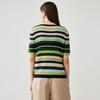 Zhaojun Women's Silk Blend Striped Round Neck Knit Top