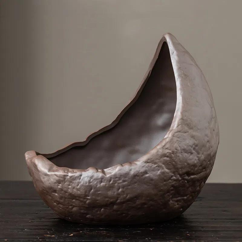 Ghiveci de flori vintage creativ de interior/exterior în formă de bonsai, mic și mare, ceramică din argilă purpurie, plantă verde, decorativ pentru masă/birou