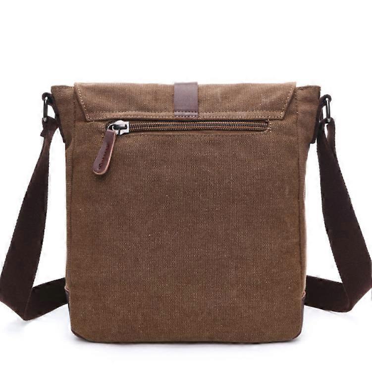Men's Business Messenger Bag Student Canvas Messenger Shoulder Bag Retro Ba