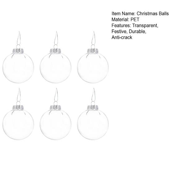 Palla per albero di Natale Utile decorazione portatile in plastica per albero di Natale Superficie liscia Palla per albero di Natale Decorazione palla di Natale