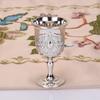 2Pcs Chalice Goblet Metal Shot Glasses Engraving Rose Flower Wine Cup Medieval Drinkware for Party Wedding Decors Gift