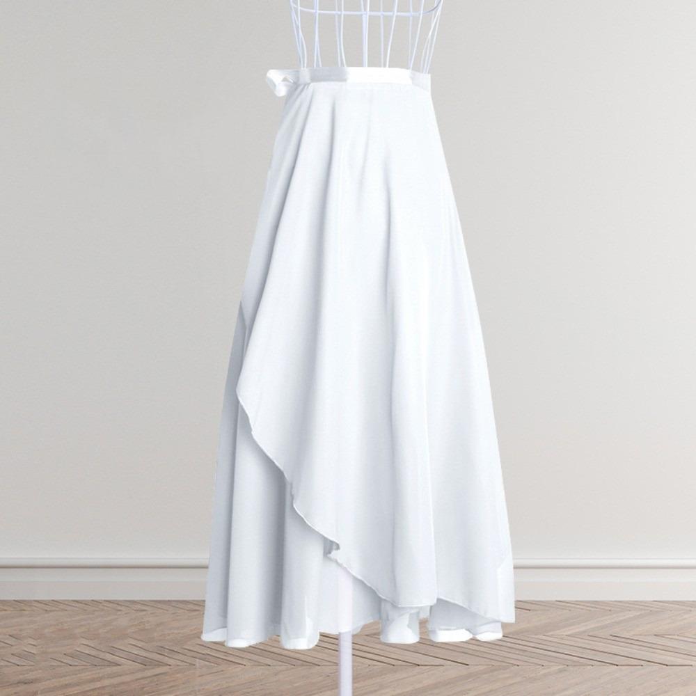 

Dance Dress Long Chiffon Dance Skirt Wrap Scarf Dance Costumes Skirt Carnival Party белый