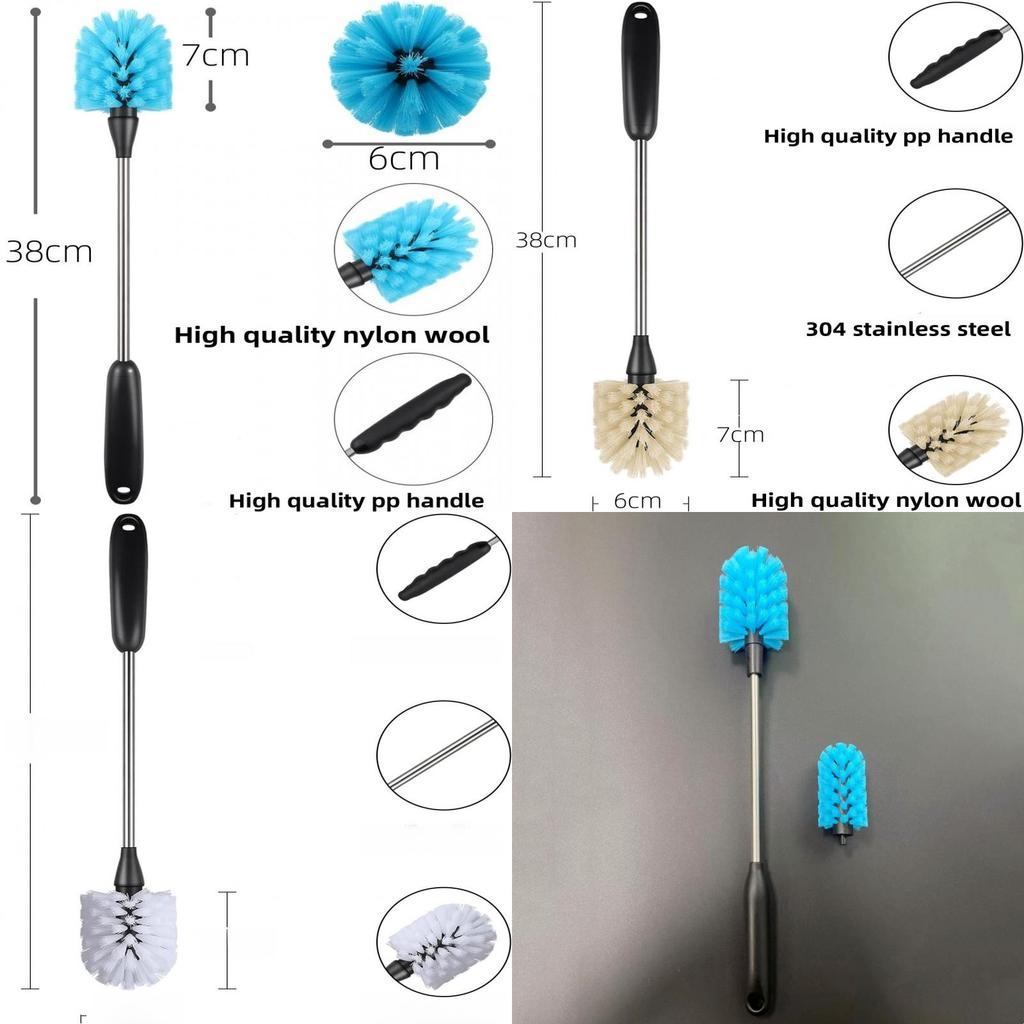 Multipurpose Drinking Cup Brush With Plastic Handle And Nylon Bristles For Daily Use