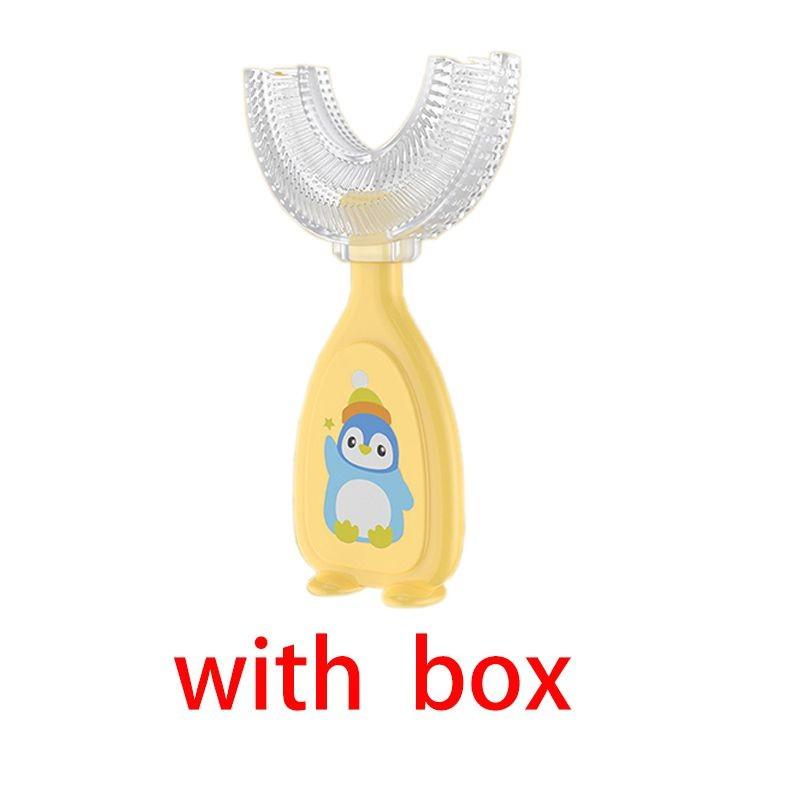 U Children Shaped Silicone Toothbrush Kid Baby Infant Oral Cleaning Manual