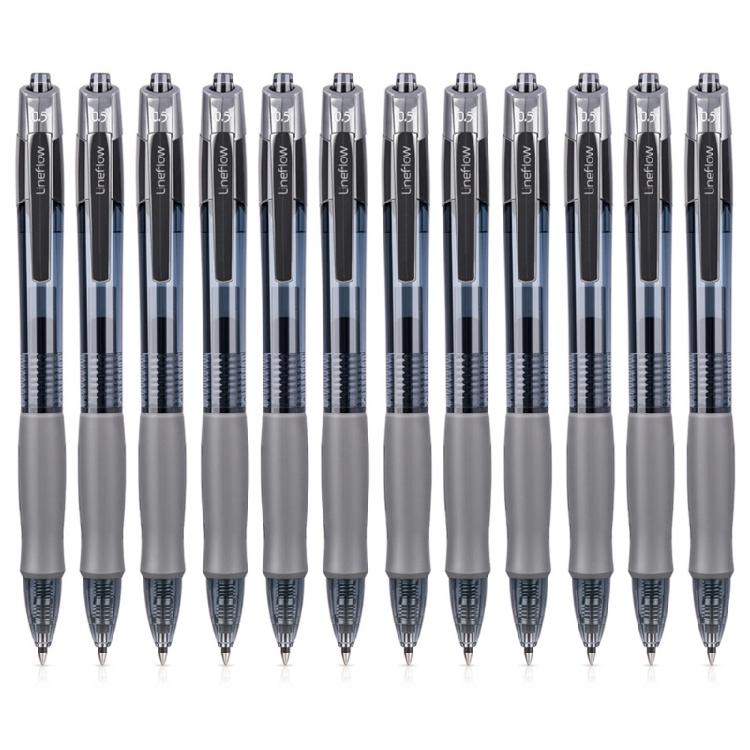 

12PCS Quick Drying Retractable Gel Pen 0.5MM Tip Gel Inks Pen Office Writing Tool for Journaling Note Taking