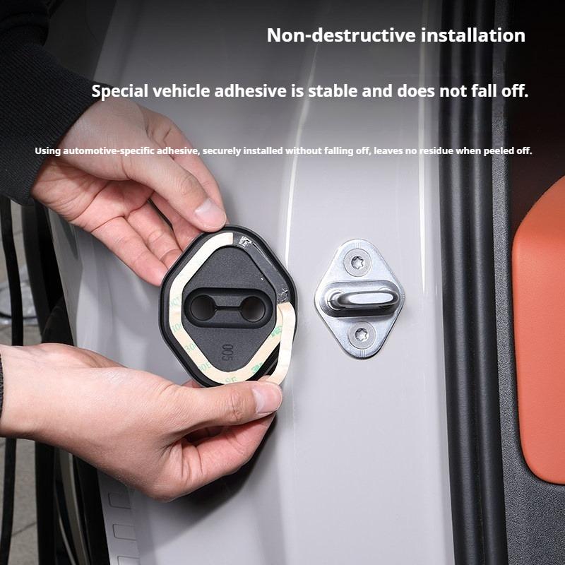 Car Door Lock Cover for Li Lixiang I6 I8 L6 L7 L8 L9 Car Door Lock Catch Silicone Protection Cover Li Ideal Auto Door Limiter