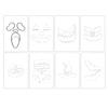 8 Pcs Halloween Pumpkin Face Stencils for Crafts Reusable Acrylic Drawing Template for DIY Pumpkin Carving Wood Wall Art Decor