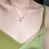 Clip Pin Necklace Love Pendant Necklace Fashion Collarbone Chains  Women