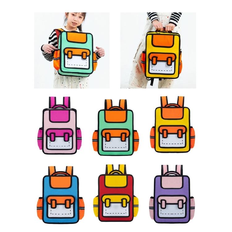 Creative Cartoon 3D Backpack for Children Anime Style Daypack Casual Book Bags for School and Short Travels
