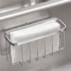 Stainless Steel Sponge Rack Kitchen Suction Cup Rack Creative Metal Rack