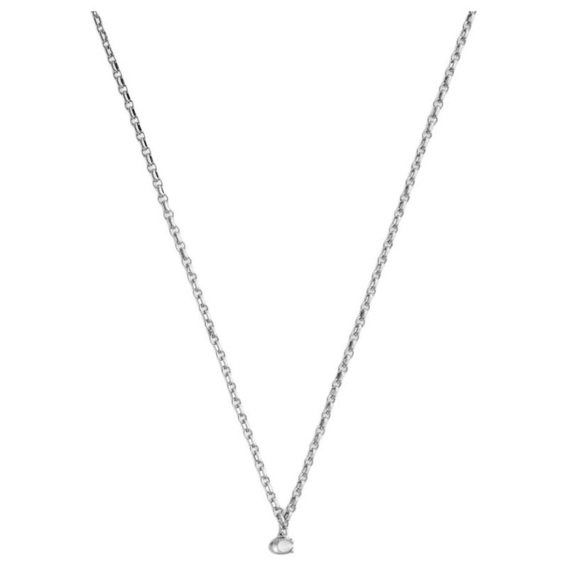 COACH Signature chain brass plated necklace women s silver