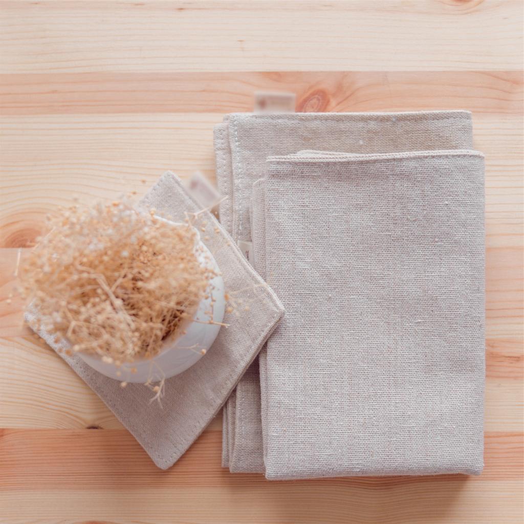 2026 High Quality and Luxury Natural Linen Village Fabric Placemats Dining Table Napkin Drop Shipping