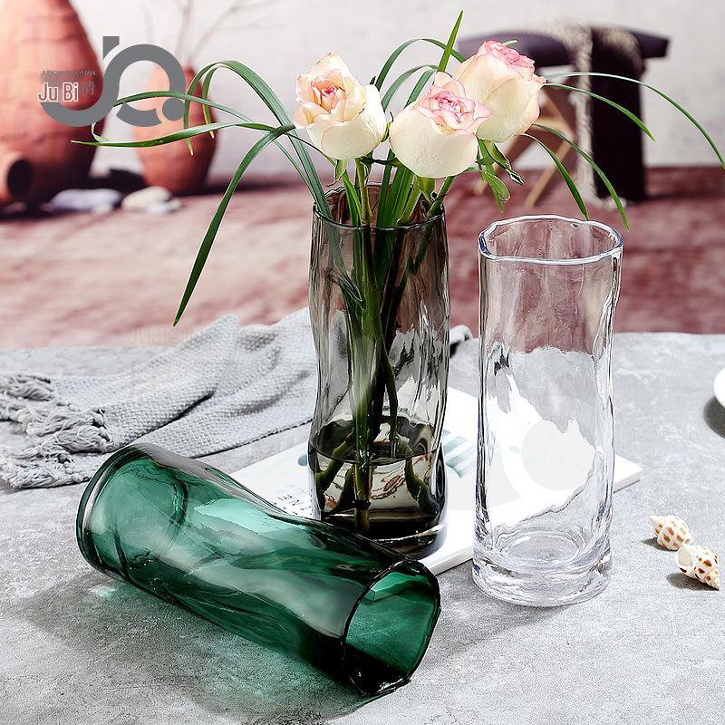 Nordic Clear Glass Vase for Lucky Bamboo - Stylish Living Room Decor & Floral Arrangements