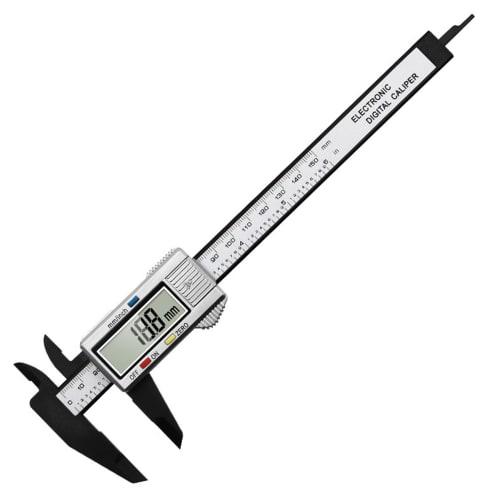 YFFSFDC Digital Caliper, 0-150mm, LCD Display, for Carpentry, DIY, Accessory Making, Crafts, Carbon Fiber, Large Screen Display, Measuring Outer Diame