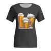 Women's Casual Pullover Short Sleeve T Shirt Oktoberfest Beer Festival Graphic Top Crew Neck Tee